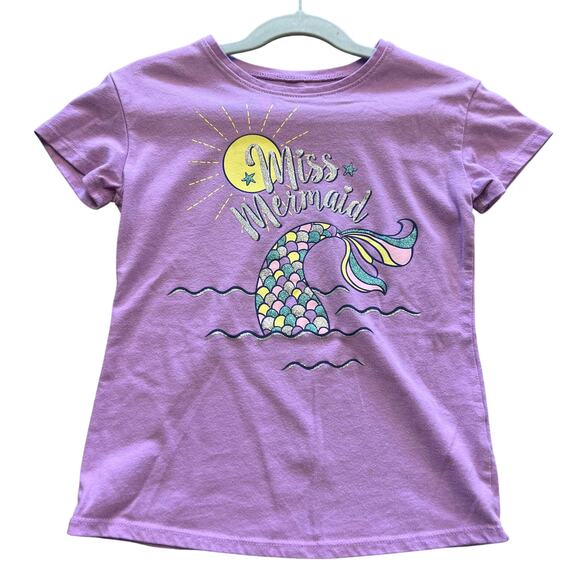 365 Kids Purple Miss Mermaid Beachy Graphic Top Size 6 - Picture 1 of 2